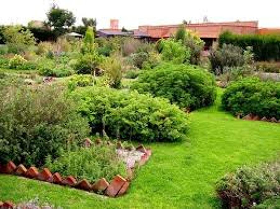 Jardín colectivo de complejo residencial