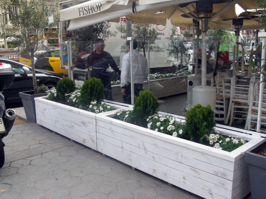 jardineras y mamparas cristal