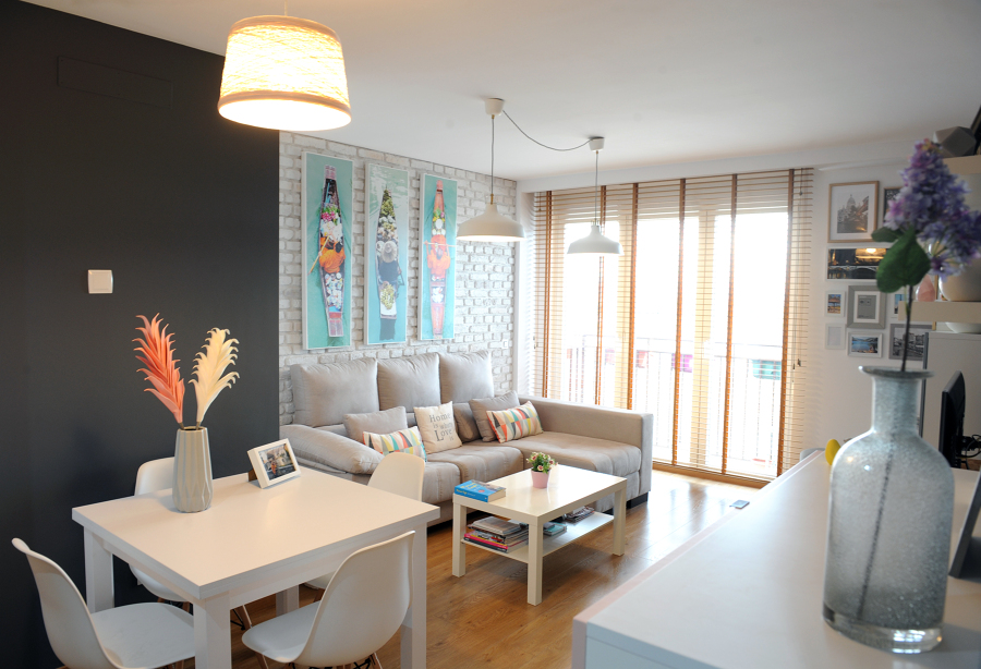 Decoración/restyling de un salón de 18 m2.