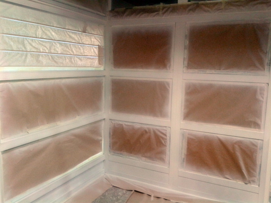 Lacado en blanco de ventana de aluminio