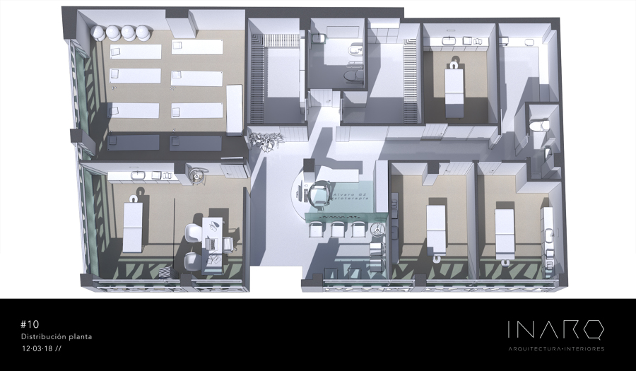 Proyecto de Interiorismo Corporativo · Clínica de Fisioterapia - Logroño