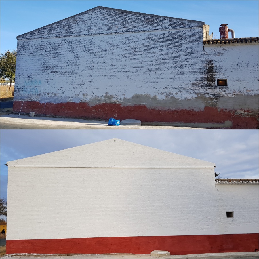 Nave blanqueada con CAL