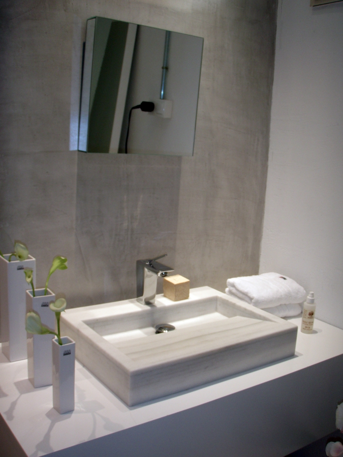 Lavabo de mármol blanco macael