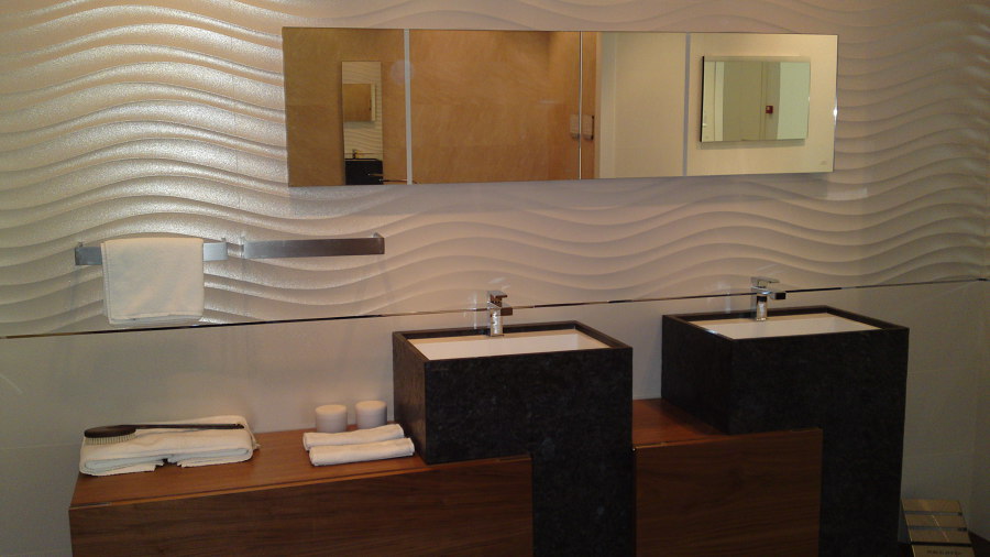 Lavabo doble sobre encimera