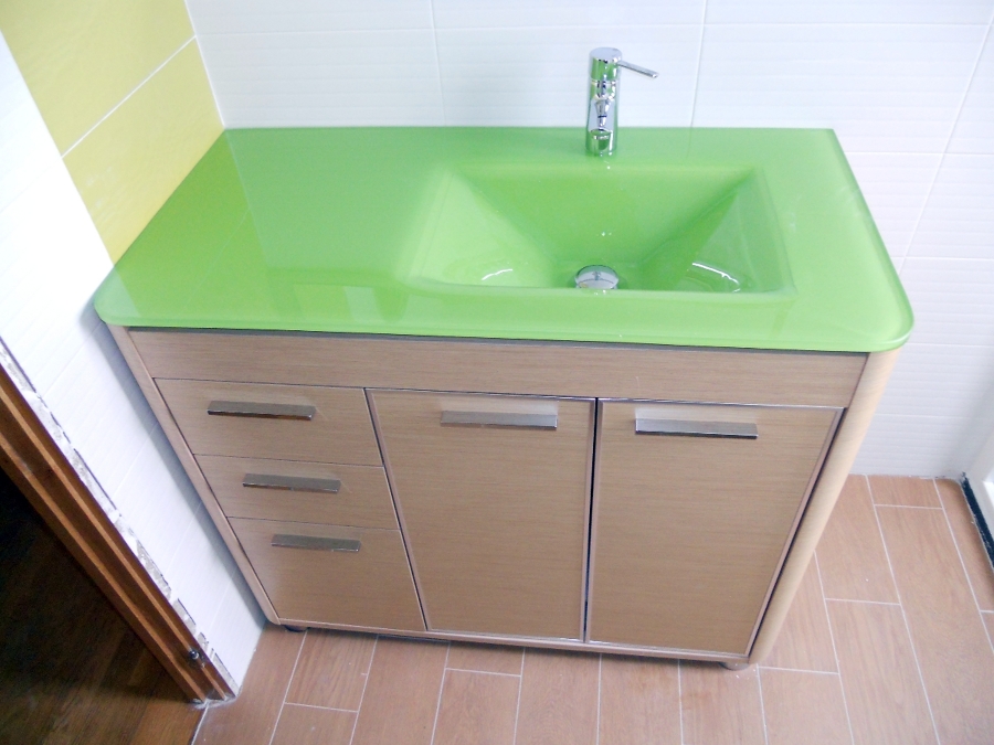 Lavabo encimera de cristal