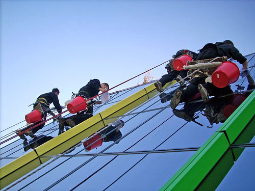 LIMPIEZA CRISTALES EN ALTURA EXTERIOR