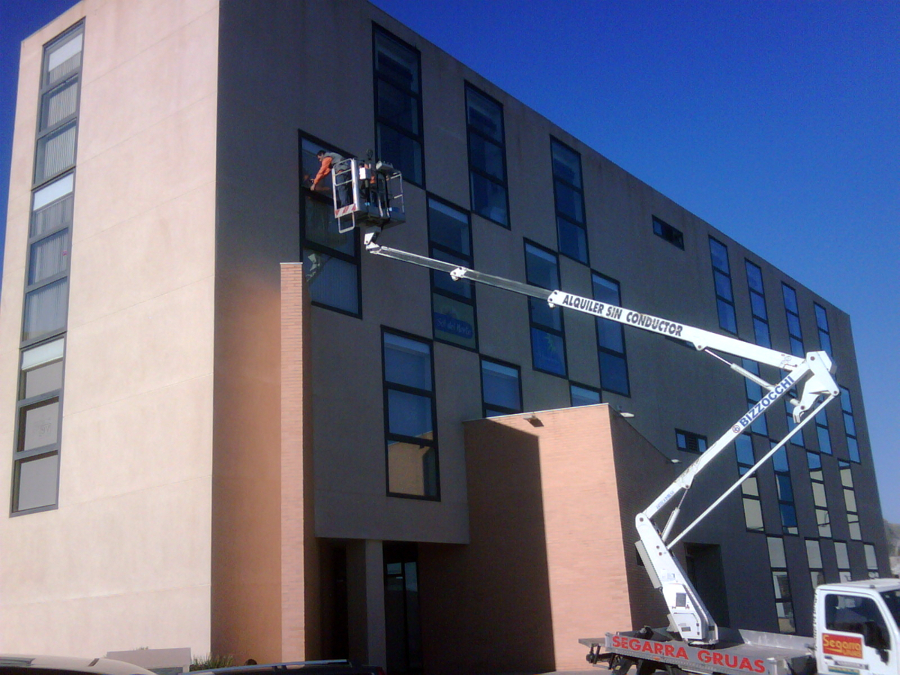 Limpieza cristales en altura