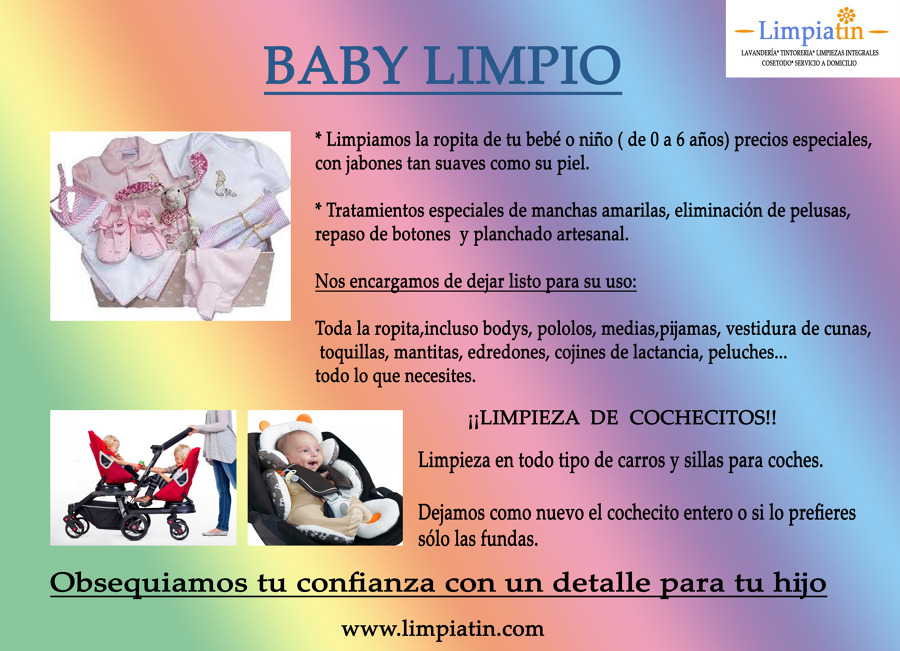 Limpieza de coches de ropa y coches de bebés