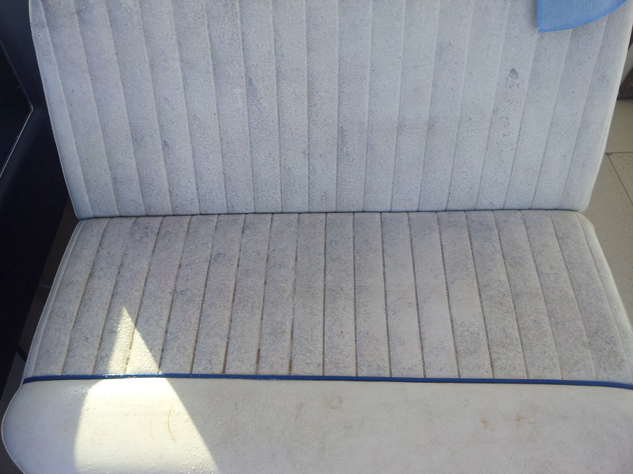 Limpieza Tapicería Piel (Antes)