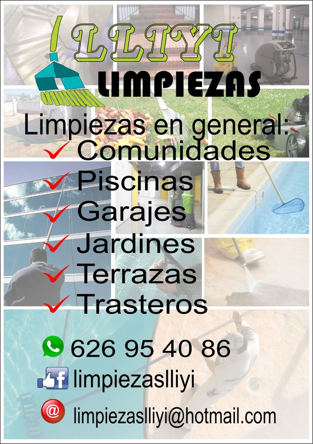 cartel  limpiezas  lliyi