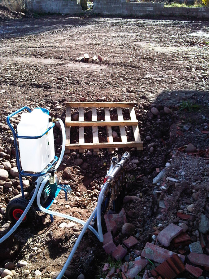 Llenado captador geotérmico