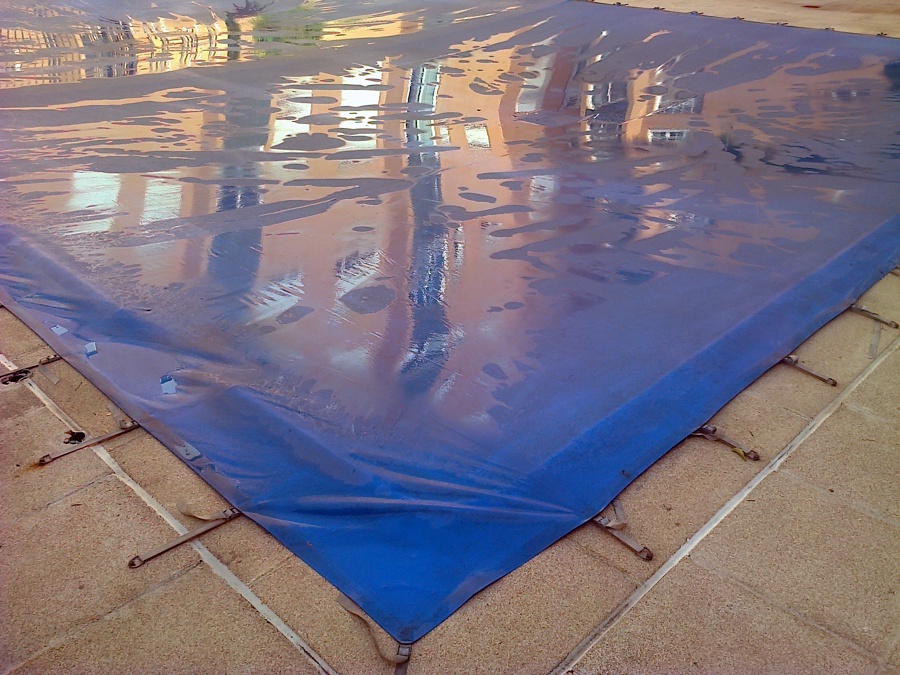 lona limpia piscina comunidad