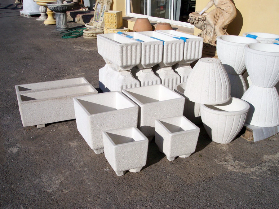 MACETEROS GRANITO BLANCO