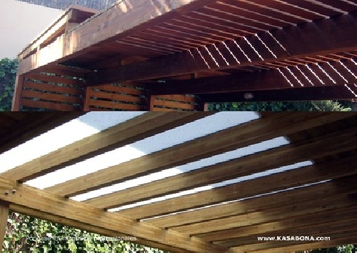 Madera con cristales el contraste