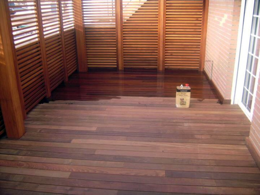 Madera tropical IPE en ático 