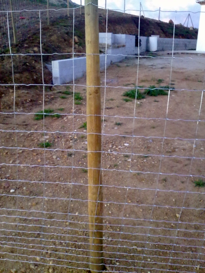 malla anudada en madera