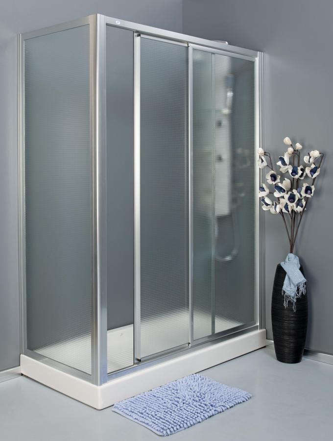Mampara ducha 1 Hoja corredera mas 2 hojas fijas