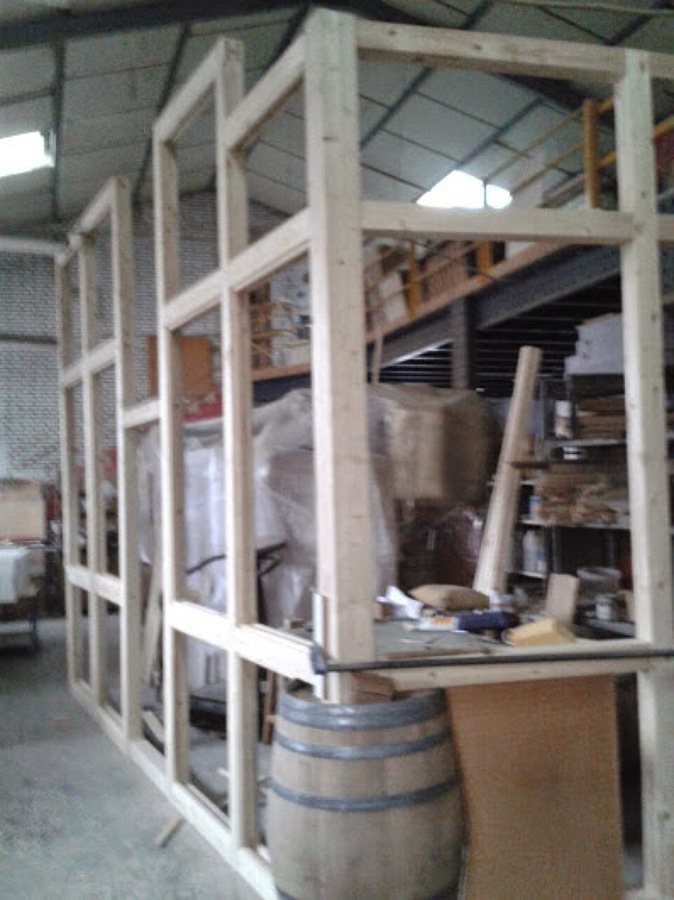 Mampara  en pino macizo