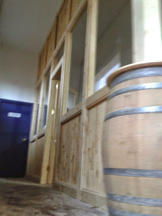 Mampara en pino y barril