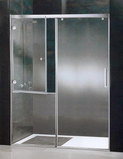 mampara tres puertas cristal