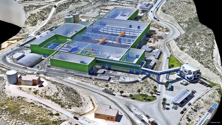 Maqueta del Centro de Residuos Las Marinas de El Campello, Alicante.