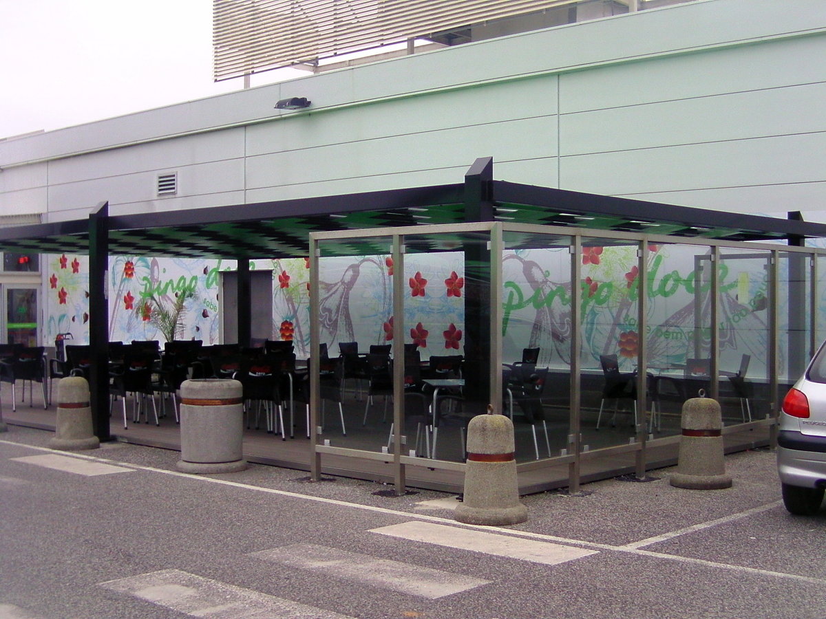 Marquesina para terraza de restaurante