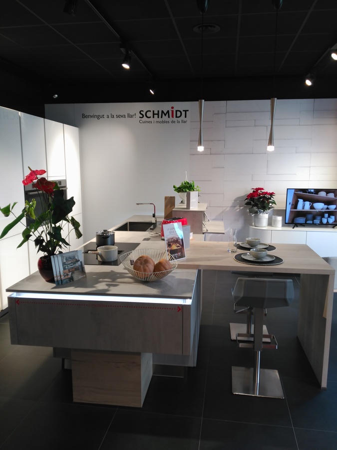 Isla con inducción y campana integrada