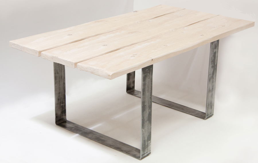 Mesa industrial forja y madera max