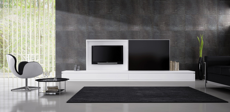 Menjador Area porta corredera vidre negre mate