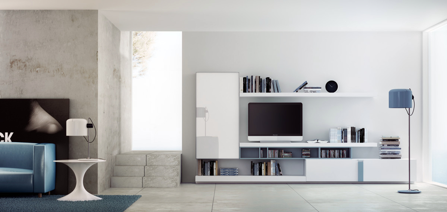 Menjador TK.2 lacat blanc mate i blau mate