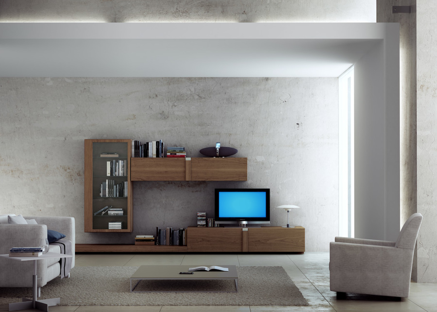 Menjador TK.2 xapa noguera amb vitrina