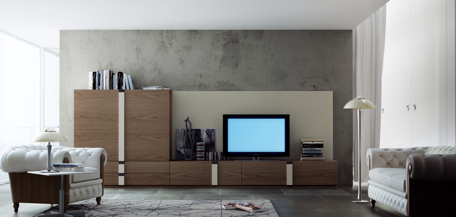 Menjador TK.2 xapa noguera plafó TV lacat beig mate