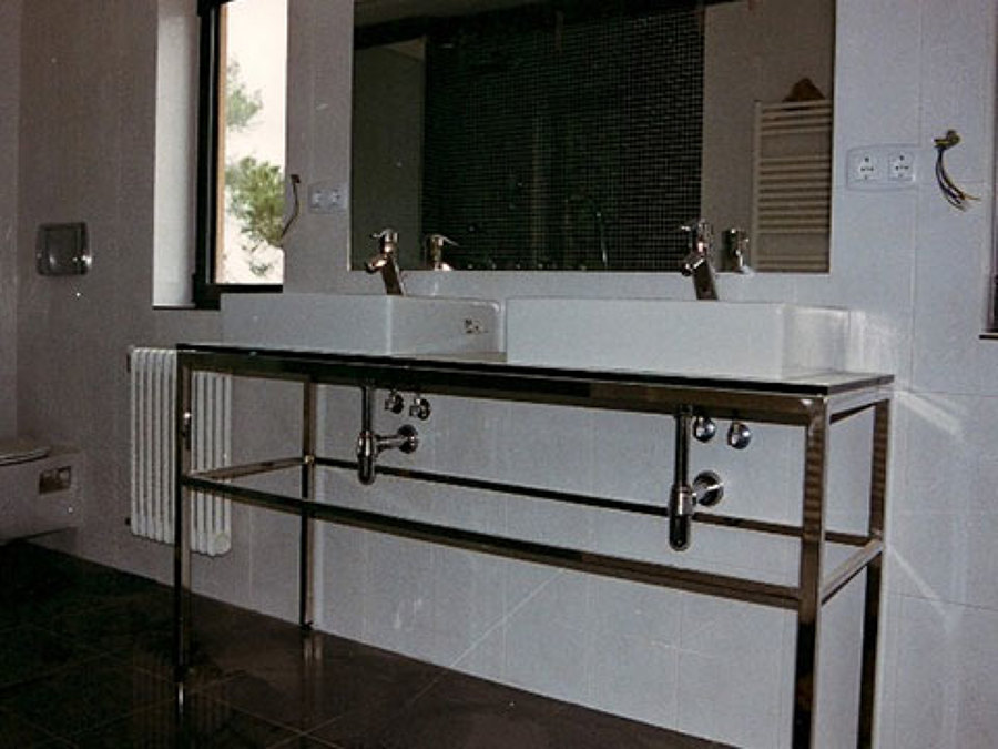 Pica baño de acero inoxidable