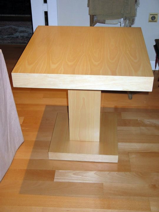 Mesa de haya segun diseño