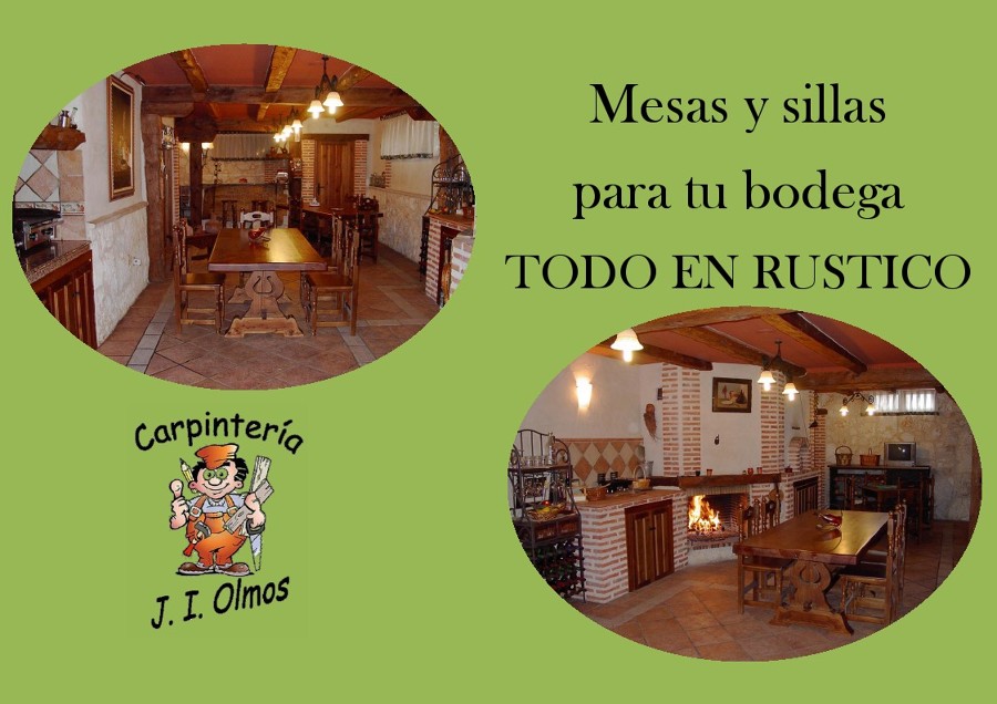 Mesa y sillas para bodega