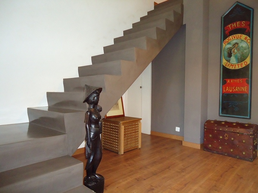 microcemento aplicacion escalera 