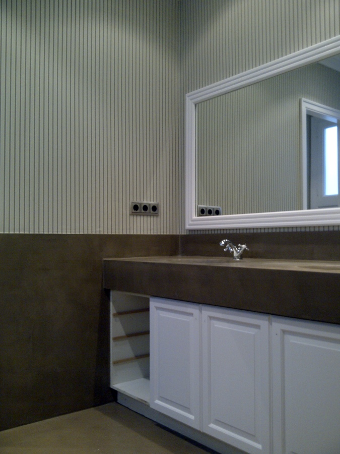 microcemento y papel pintado