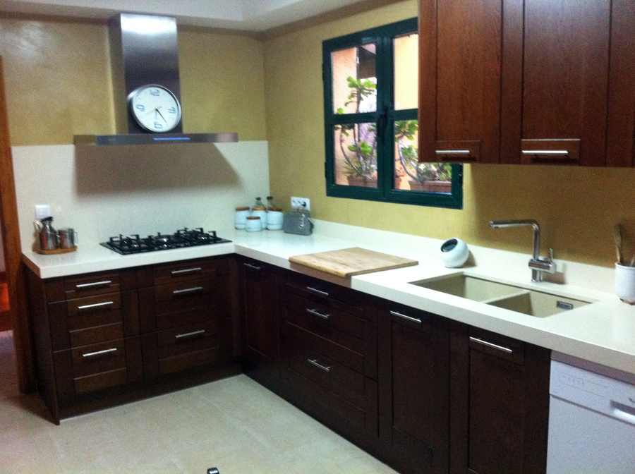 microemento en paredes de cocina