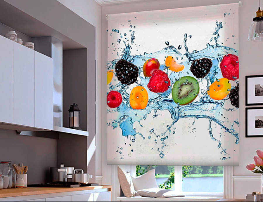 Estor estampado para cocina