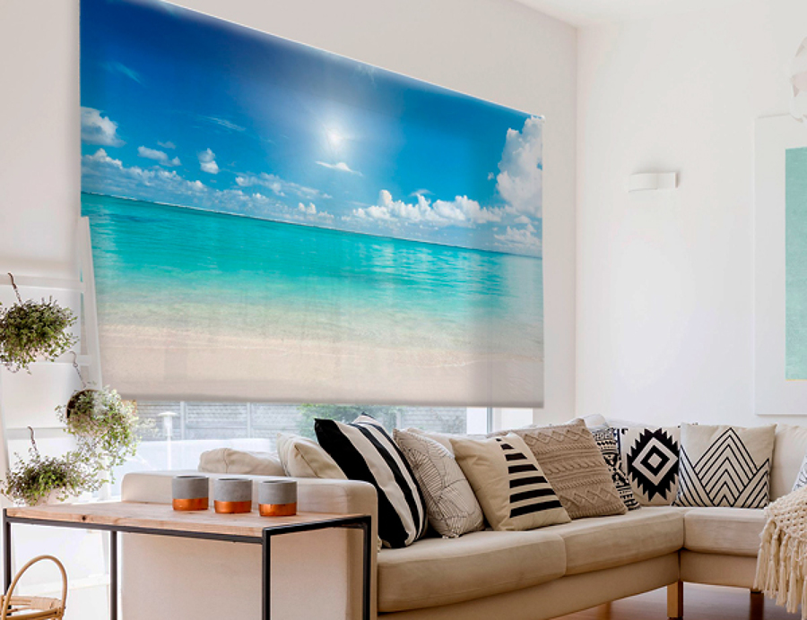 Estor estampado comedor