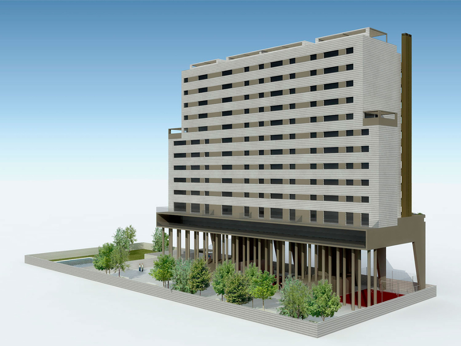 MIRADOR SAN JORGE EN EL PARQUE DE VALDEBEBAS