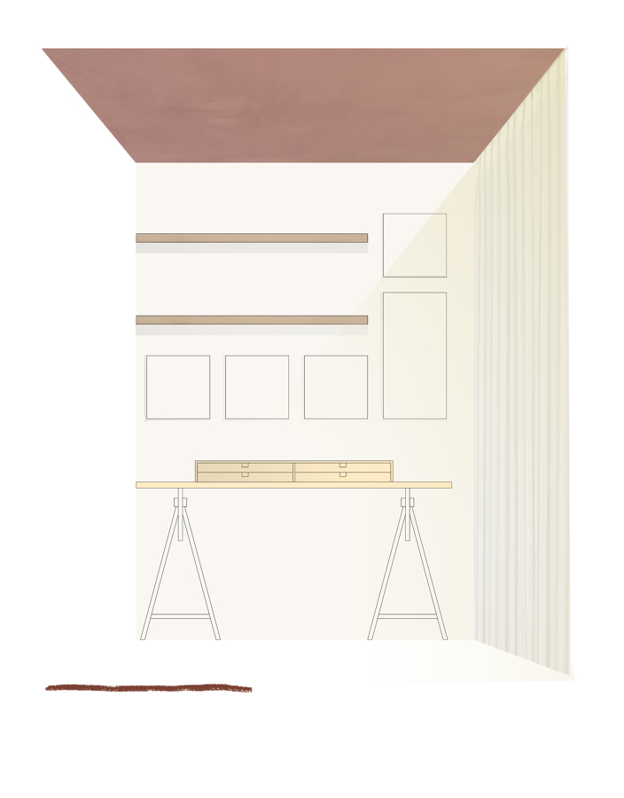 Dibujo diseño de zona escritorio