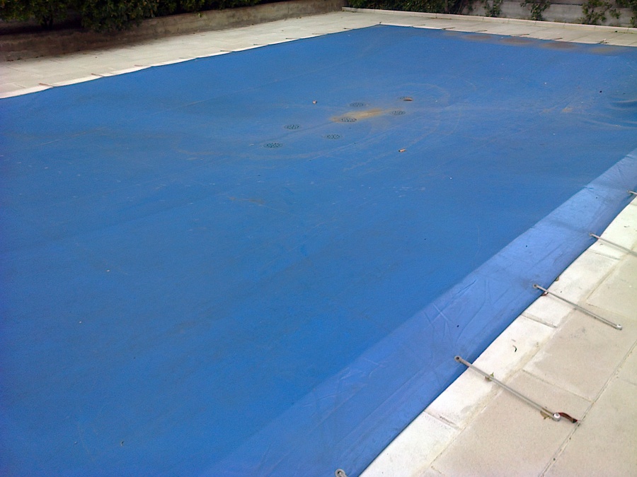 montaje lona piscina