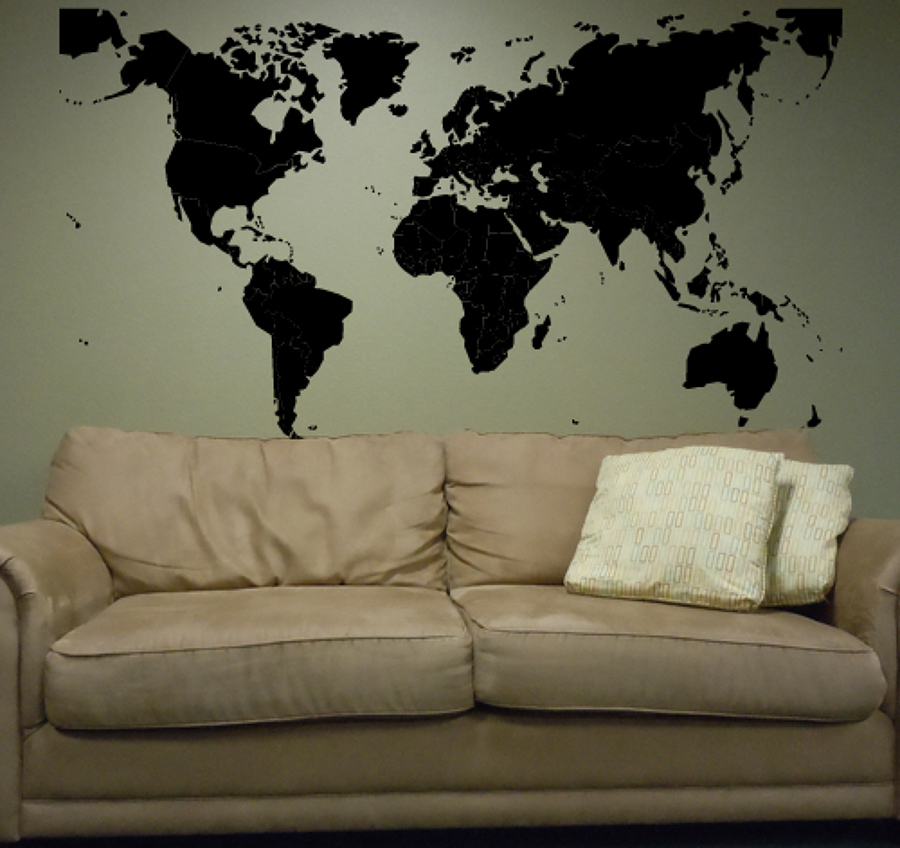 Vinilo mapamundi