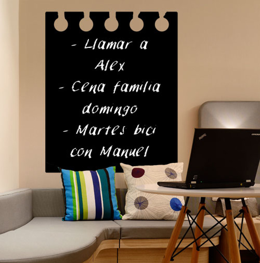 Vinilo pizarra bloc de notas