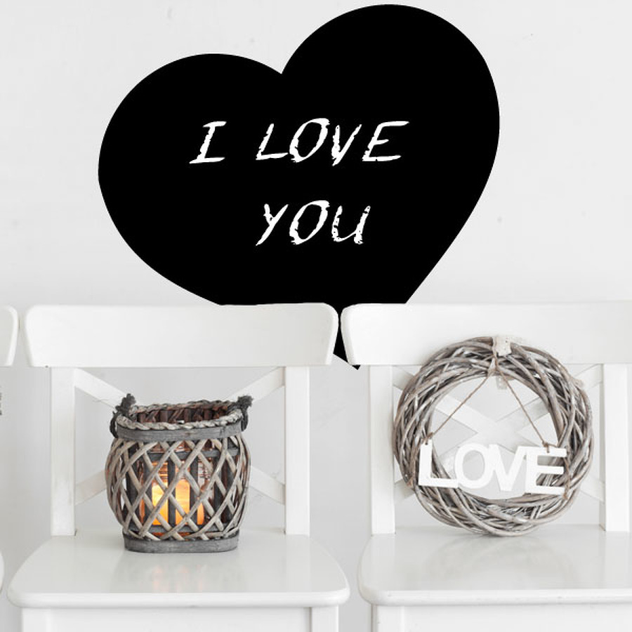 Vinilo pizarra forma corazón