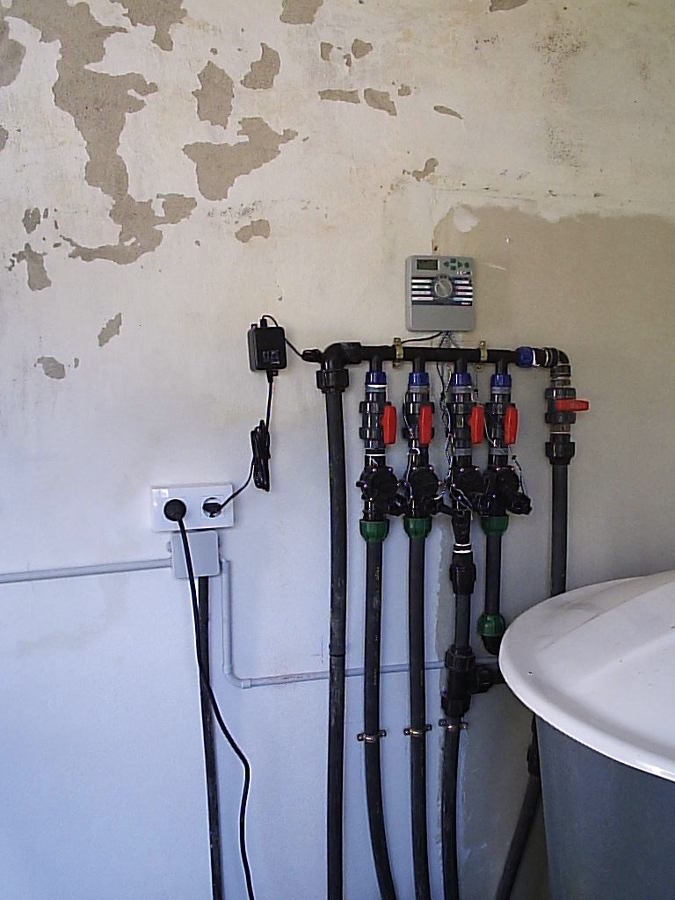 montaje riego con bomba.