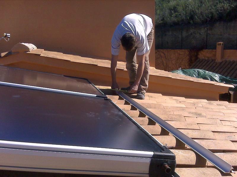 Montaje solar termica