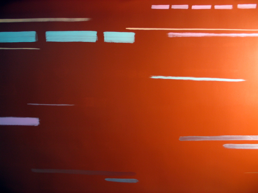 Decoración Low-Cost. Motivo abstracto pintado en pared.