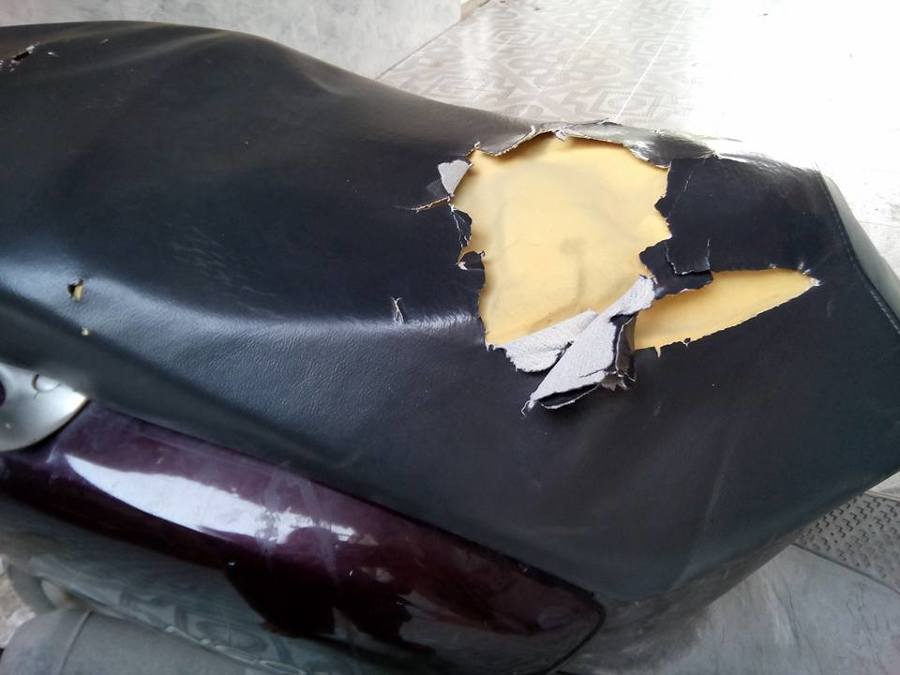 Tapizado de asiento de moto